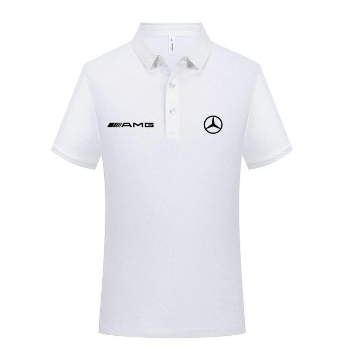 Polo Mercedes AMG 2023 été Patte de Boutonnage Regular Fit T-Shirt Homme